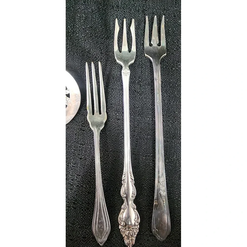 Rogers‎ A1 Oneida Community Plate Forks Spoons Silverplate 1880 5pc Set Flatware